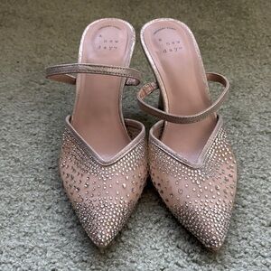 A New Day Women's Blush Embellished Heels